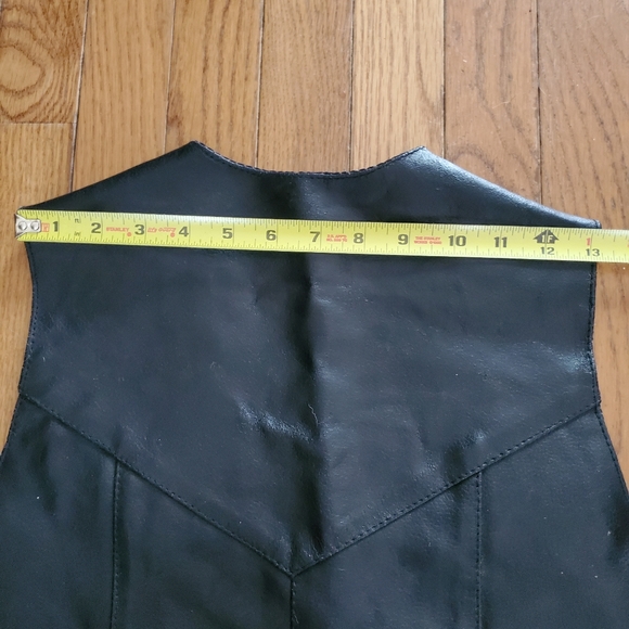 Leather Motorcycle Biker Vest - Picture 9 of 14